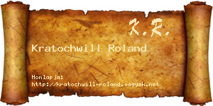 Kratochwill Roland névjegykártya
